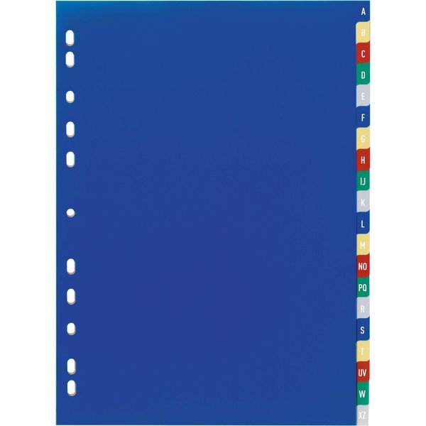 Durable Divisorio A4 In Pp 20 Tasti A-Z Con Cavalierini Colorati Prestampati E Indice , Colorato, 675527-image