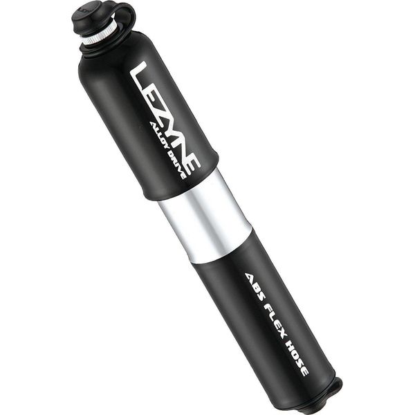 Lezyne, Pompe, Mini Pompa Di Alta Gamma, Trasmissione In Lega 2012 Piccola, Nera, Alluminio Fresato A Cnc, Tubo Flessibile In Abs Conservato Nell'impugnatura, Sv, Av, 90Psi/6,2Bar, Circa 112 G, Lunghezza: 185 Mm, Incluso Supporto Matrice Comp-image