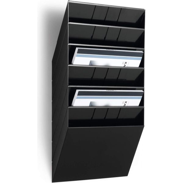Durable Espositore Da Parete Flexiboxx 6 A4 Orizzontale, 6 Pezzi, Nero, 1709785060-image