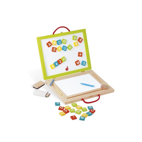 Janod Valigetta In Legno 4In1 Con Lavagna Magnetica E 44 Accessori-image