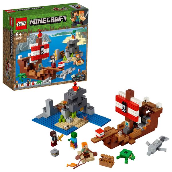 Lego 21152 Minecraft L'avventura Della Nave Pirata, Set Da Costruzione-image