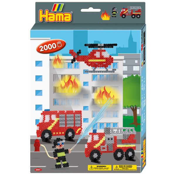 Hama 3441 Perline Stirabili Hama Midi "Vigili Del Fuoco"", Confezione Regalo"-image