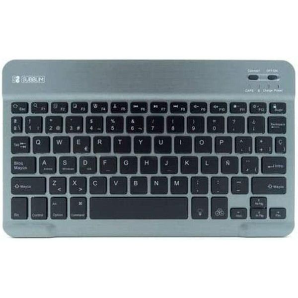Tastiera Compatta Bluetooth Intelligente Retroilluminata Senza Fili Subblim/ Grigio-image