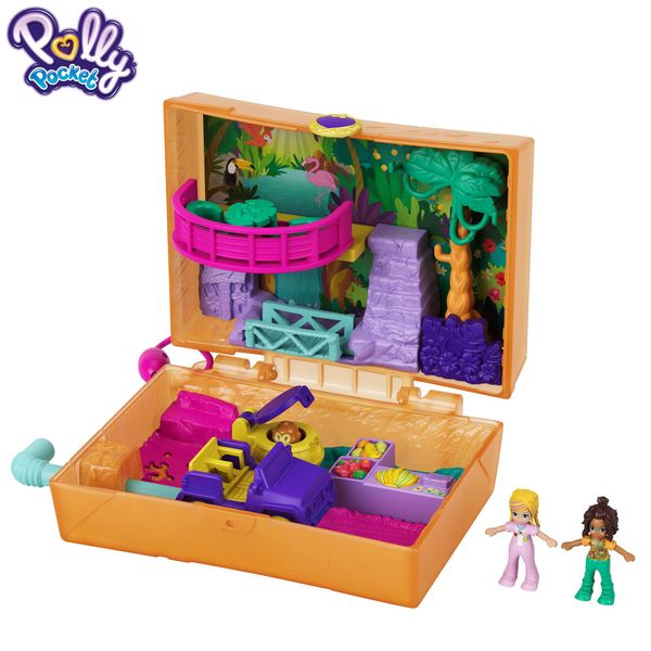 Cofanetto Safari Divertente Polly Pocket Juice, 2 Bamboline E Accessori-image
