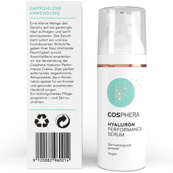 Cosphera Hyaluron Performance Serum | 50 Ml | Acido Ialuronico Ad Alto Dosaggio | Idratante | Vegano-image