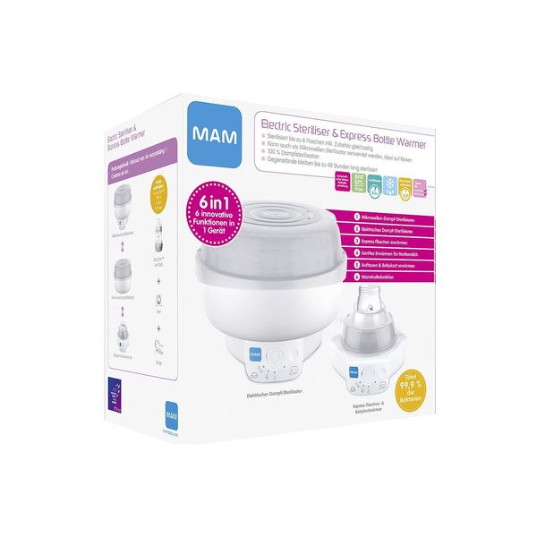 Mam Baby Steriliser & Express Baby Food Warmer Sterilizzatore Elettrico, 6In1 Sterilizzatore Baby Food Warmer/Sterilizzatori & Co-image