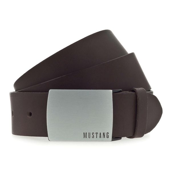 Mustang Pelle Cintura Classic Belt W90 Dark Brown Marrone Scuro-image