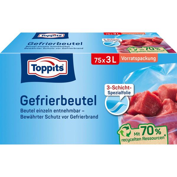 Toppits 2802912008 75 Toppits Gefrierbeutel 3,0 L-image