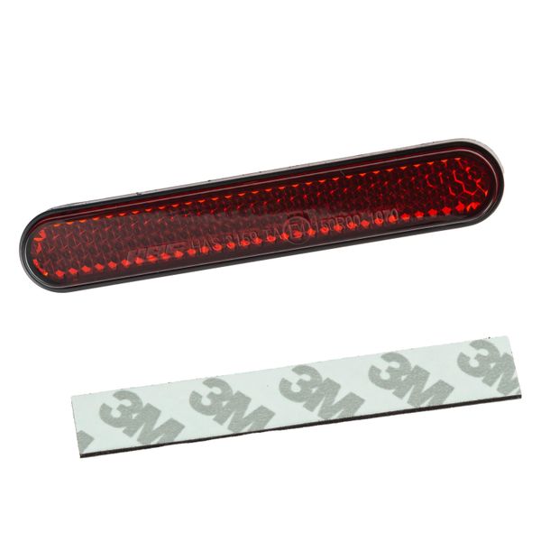 Riflettore Adesivo A Forcella "Curved"" Arrotondato 85 X 13 X 8 Rosso"-image