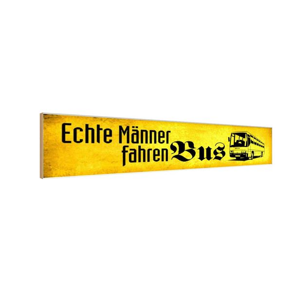 Vianmo Insegna In Legno 10X46 Cm Echte MäNner Fahren Bus-image