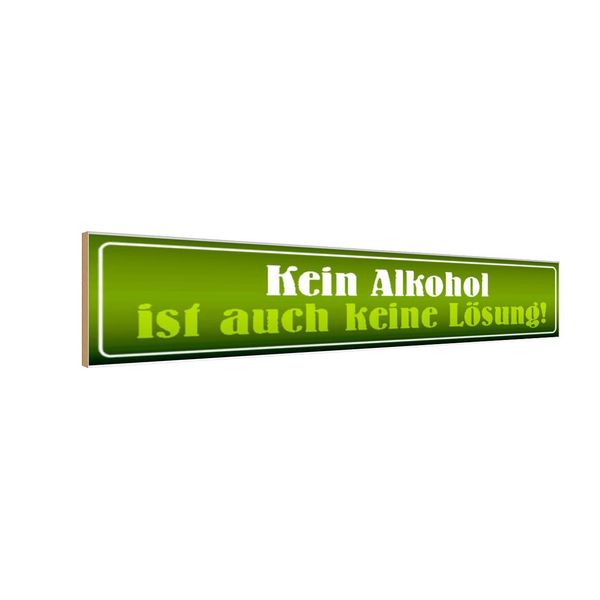 Vianmo Insegna In Legno 10X46 Cm Kein Alkohol Ist Keine LöSung-image