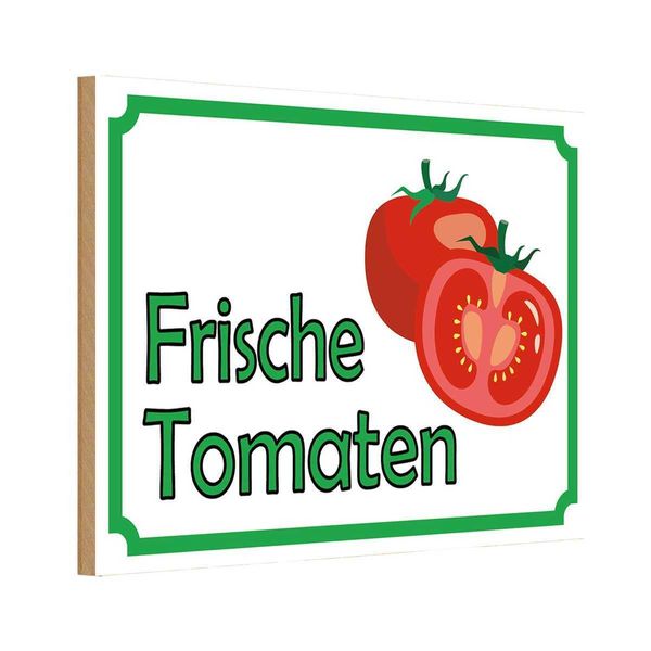 Vianmo Insegna In Legno 20X30 Cm Frische Tomaten Hofladen-image