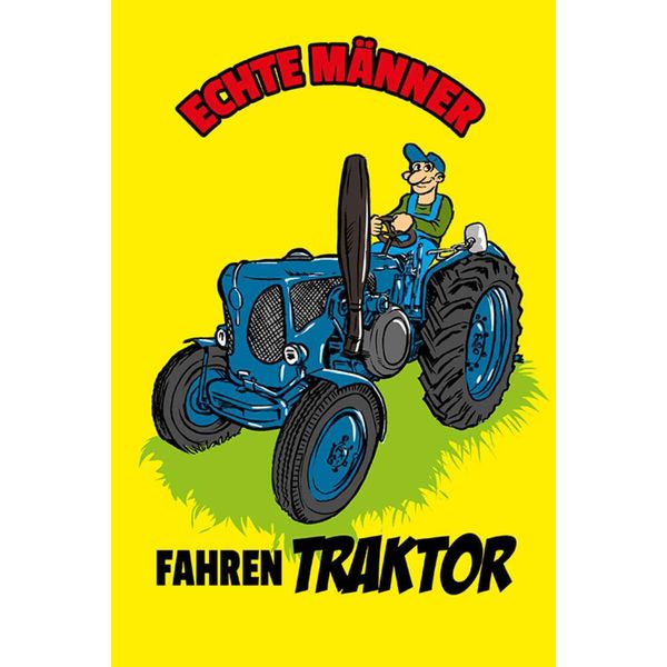 Vianmo Insegna In Legno 30X20 Cm Echte MäNner Fahren Traktor-image