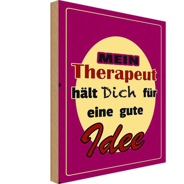 Vianmo Insegna In Legno 18X12 Cm Therapeut HäLt Dich FüR Gute-image