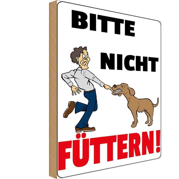 Vianmo Insegna In Legno 30X20 Cm Tiere Bitte Nicht FüTtern Hund-image