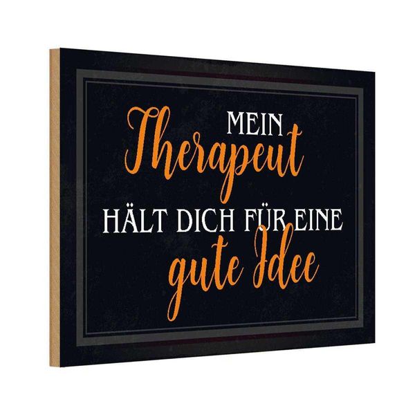 Vianmo Insegna In Legno 20X30 Cm Therapeut FäLt Dich Gute Idee-image