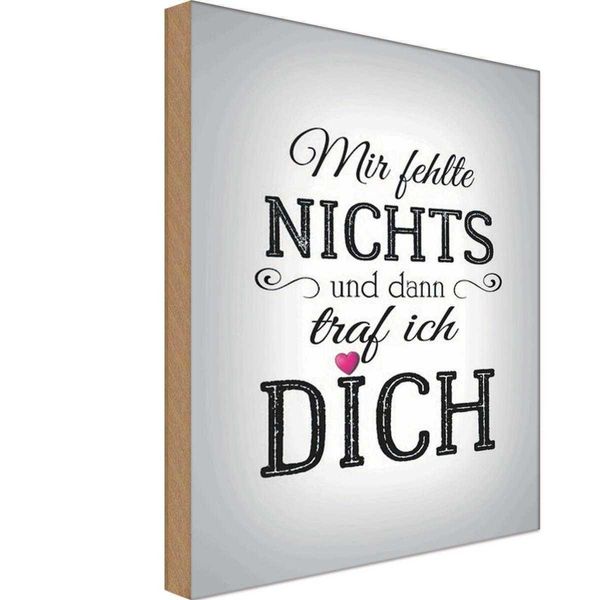 Vianmo Insegna In Legno 18X12 Cm Und Dann Traf Ich Dich Herz-image