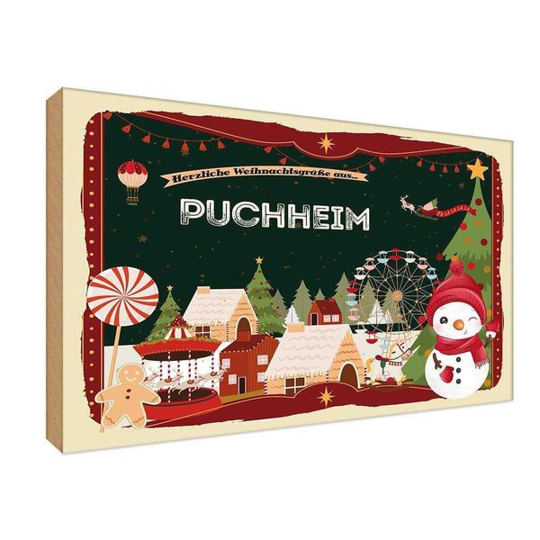 Vianmo Insegna In Legno 20X30 Cm Weihnachten Puchheim-image