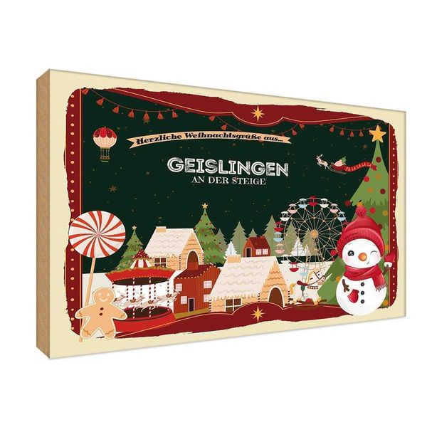 Vianmo Insegna In Legno 20X30 Cm Weihnachten Geislingen An Der Steige-image