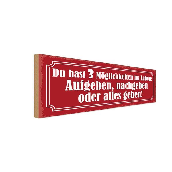 Vianmo Insegna In Legno 10X27 Cm Aufeben Nachgeben Alles Geben-image