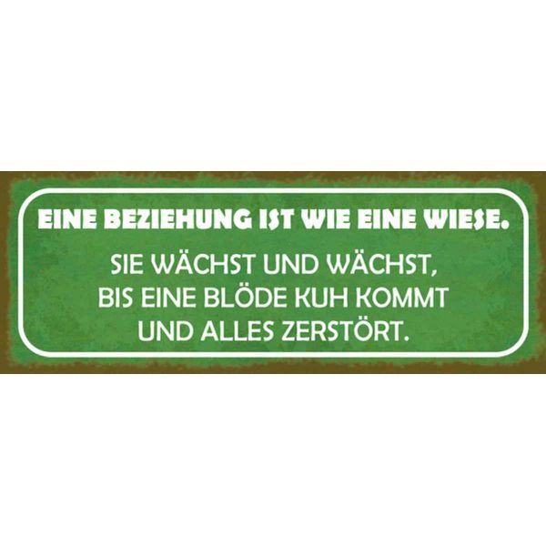 Vianmo Insegna In Legno 10X27 Cm Beziehung Ist Wie Eine Wiese-image
