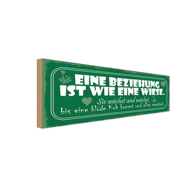 Vianmo Insegna In Legno 10X27 Cm Beziehung Wie Wiese WäChst Bis-image