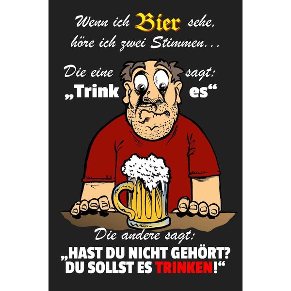 Vianmo Insegna In Legno 30X20 Cm Wenn Ich Bier Sehe HöRe Ich 2-image
