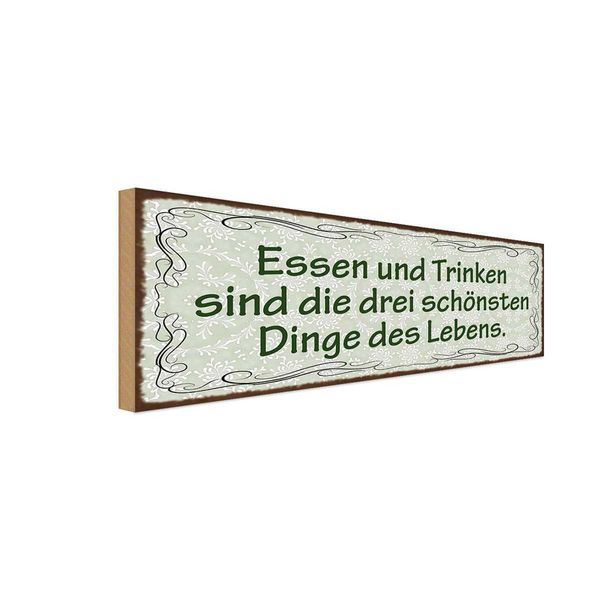 Vianmo Insegna In Legno 10X27 Cm Essen Trinken 3 SchöNste Dinge-image