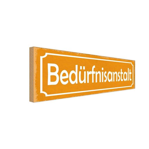 Vianmo Insegna In Legno 10X27 Cm BedüRfnisanstalt Wc Toiletten-image