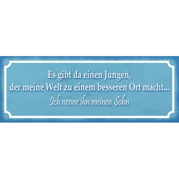 Vianmo Insegna In Legno 10X27 Cm Es Gibt Einen Jungen Mein Sohn-image