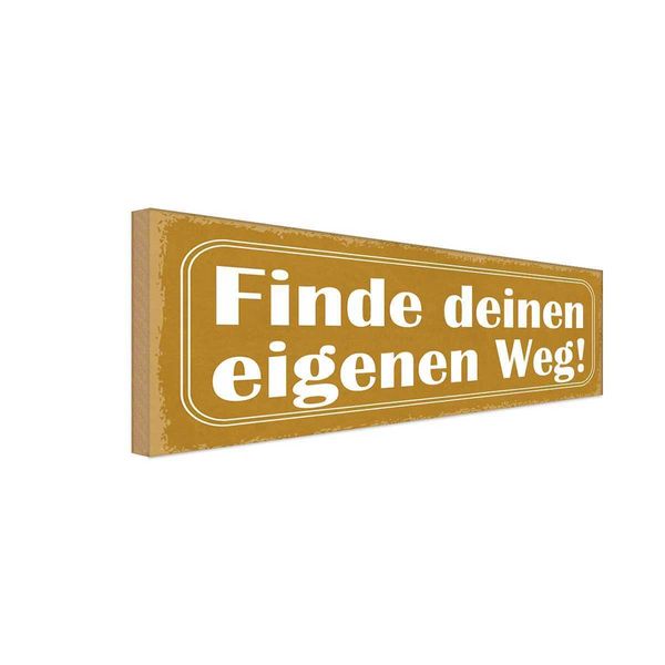 Vianmo Insegna In Legno 10X27 Cm Finde Deinen Eigenen Weg-image