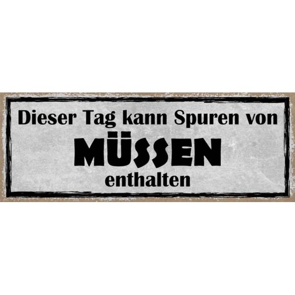 Vianmo Insegna In Legno 10X27 Cm Dieser Tag Kann Spuren MüSsen-image