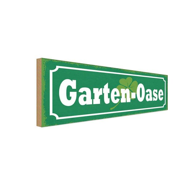 Vianmo Insegna In Legno 10X27 Cm Garten Oase-image