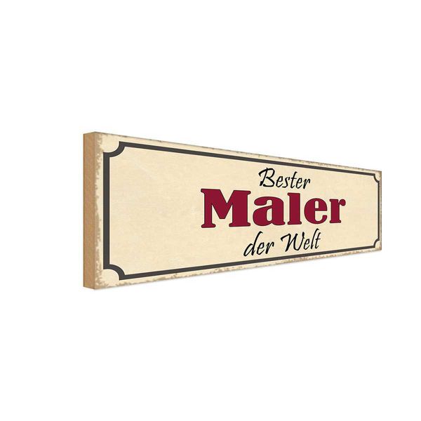 Vianmo Insegna In Legno 10X27 Cm Bester Maler Der Welt Arbeit-image