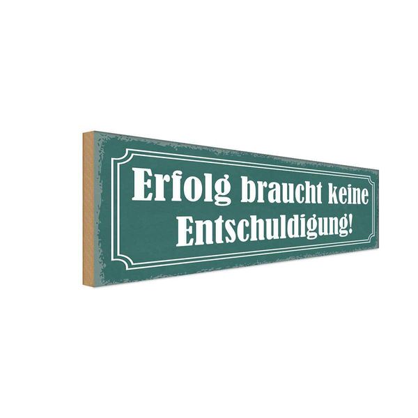 Vianmo Insegna In Legno 10X27 Cm Erfolg Keine Entschuldigung-image