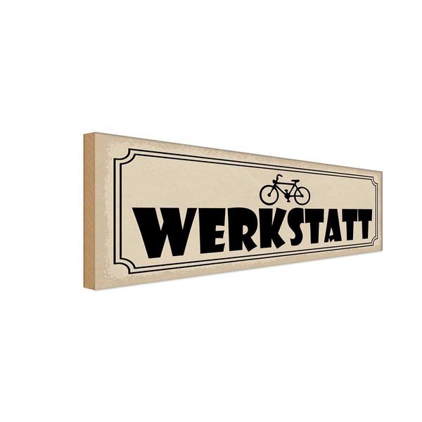 Vianmo Insegna In Legno 10X27 Cm Fahrrad Wekstatt-image
