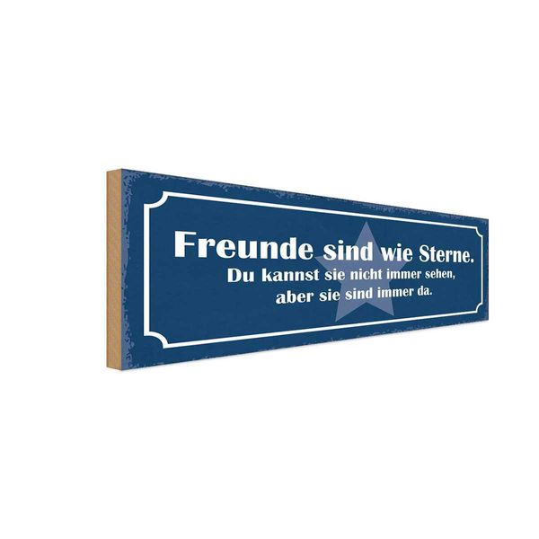 Vianmo Insegna In Legno 10X27 Cm Freunde Sind Sterne Immer Da-image