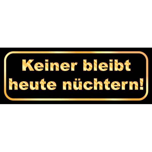 Vianmo Insegna In Legno 10X27 Cm Keiner Bleibt Heute NüChtern-image