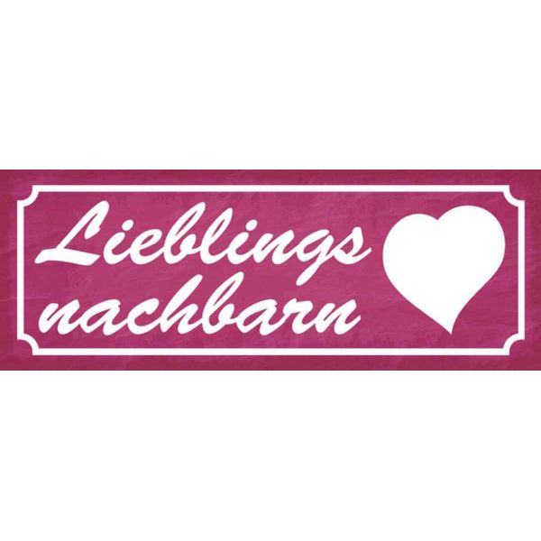 Vianmo Insegna In Legno 10X27 Cm Lieblingsnachbarn Herz-image