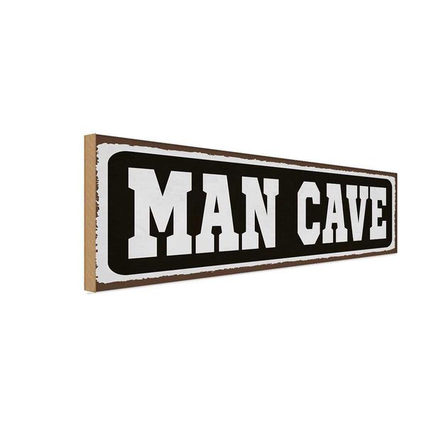 Vianmo Insegna In Legno 10X27 Cm Man Cave MäNner HöHle-image