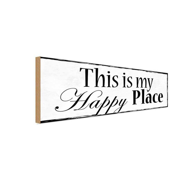 Vianmo Insegna In Legno 10X27 Cm This Is My Happy Place-image