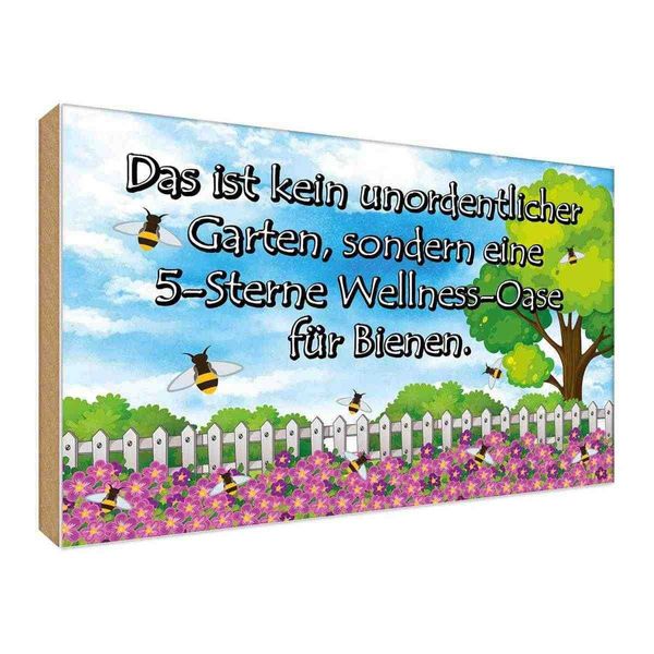 Vianmo Insegna In Legno 30X40 Cm Kein Garten 5 Sterne Oase-image