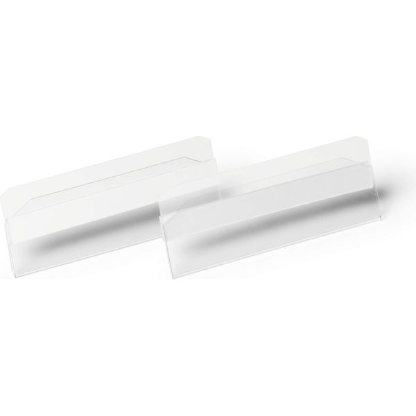 Durable Buste Per Identificazione Adesiva Hard Cover 100 X 38 Mm, 10 Pezzi, Trasparente, 118019-image