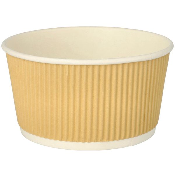 Papstar 89332 Papstar Bicchiere Da Minestra "Pure"" Ripple Wall, 520 Ml, Beige"-image