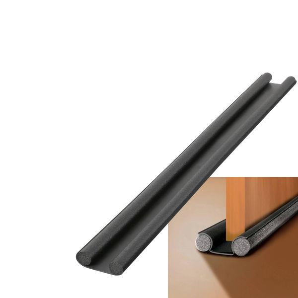 Esclusore Di Correnti D'aria Per Porte Di Naturn Living - Esclusore Di Correnti D'aria - Nastro Sigillante - Esclusore Di Correnti D'aria Universale - Nero-image