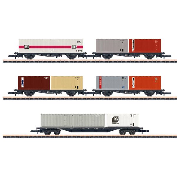 MäRklin 82664 Z Set Di 5 Carri Per Trasporto Container, Mhi (82664)-image