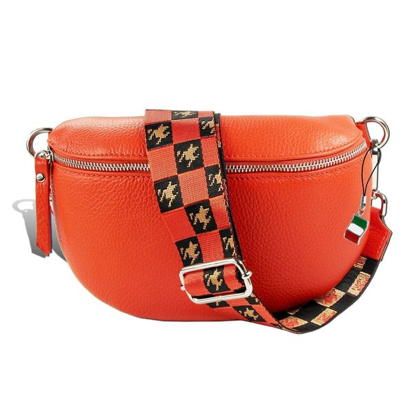 Cintura Borsa Arancione Florence Tracolla Pelle Coordinata D2OTM808O-image