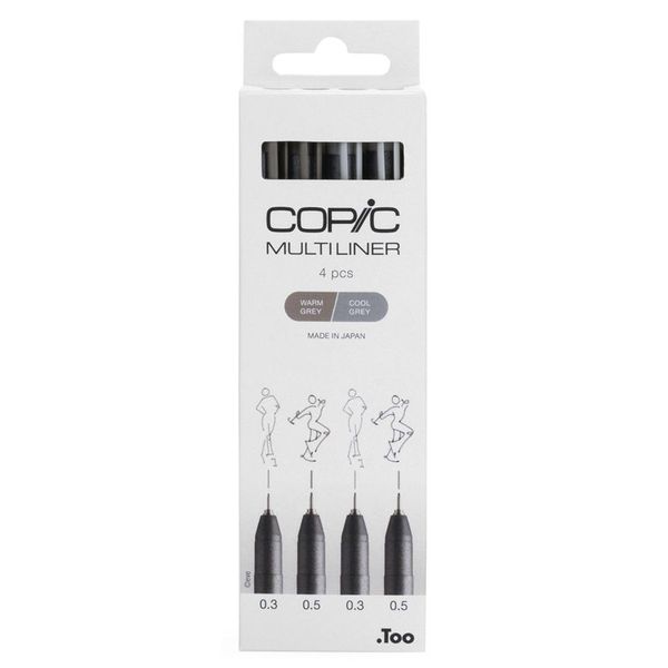 Copic® 22075634 Copic® Multiliner Fineliner Farbsortiert 0.3 + 0.5 Mm, 4 St.-image