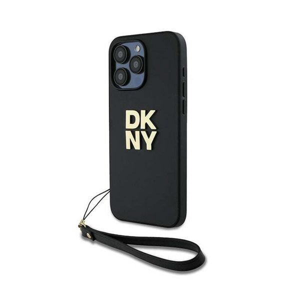 Dkny Dkhcp15Xpbswsk Iphone 15 Pro Max6.7 Czarny/Nero Custodia Rigida Da Polso Logo Stock-image