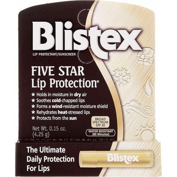 Blistex | Balsamo Labbra, SPF30, Idratante, Protettivo Contro Il Freddo, Ideale Per L'inverno | Protezione Labbra A Cinque Stelle - 4,25G-image
